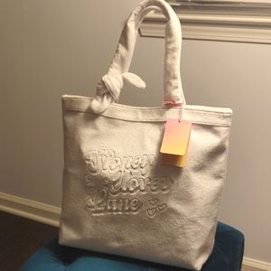 Stoney Clover Lane x Target TerryCloth White Purse Tote Overnight Bag New w/Tags